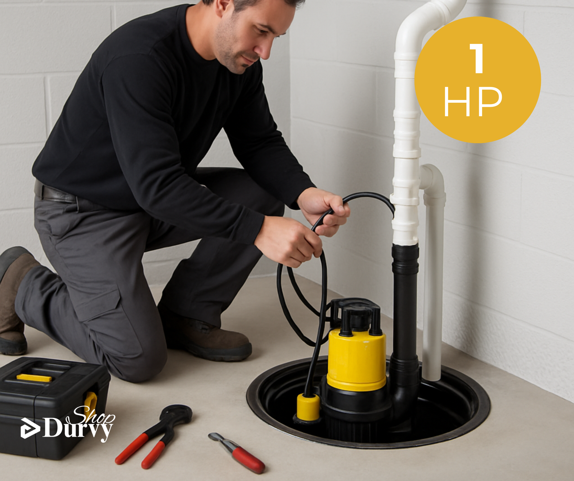 1 HP Dewalt Sump Pump Installation Kit