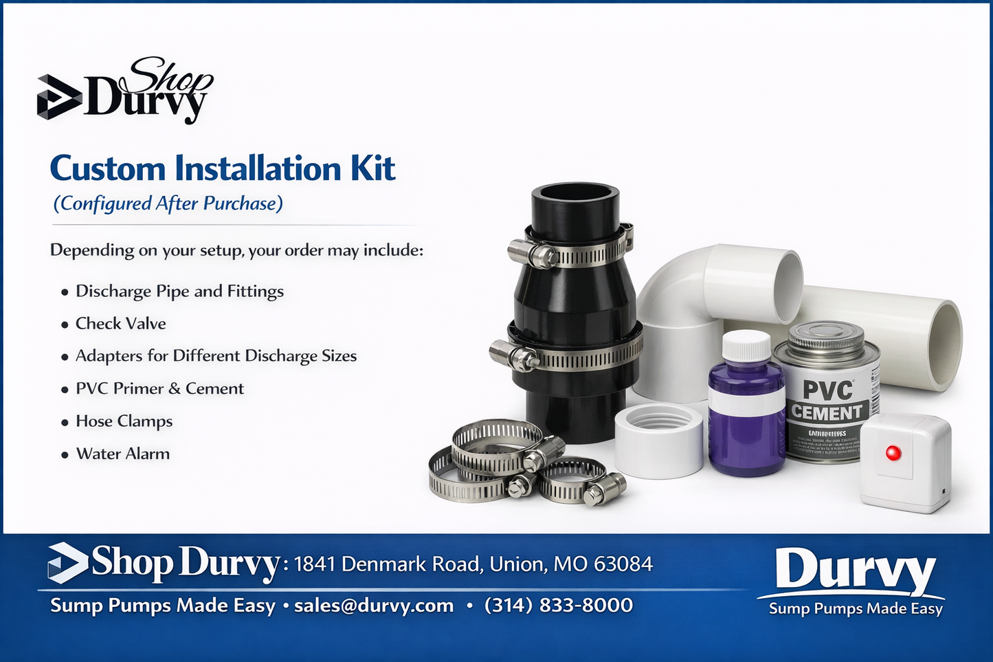 1 HP Dewalt Sump Pump Installation Kit